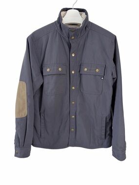 MARMOT Gray Waxed Nylon Sherpa Lined Bower’s Jacket Utility Coat m